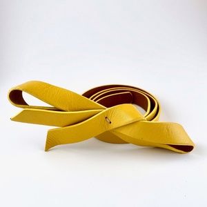 Yellow Leather Belt